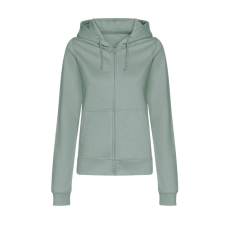 Just Hoods kapucnis Női pulóver, elején végig cipzárral AWJH050F, Dusty Green-L