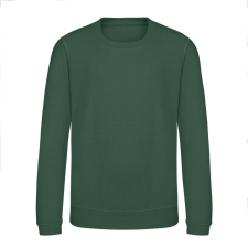 Just Hoods Környakas gyerek pulóver bolyhozott belsővel AWJH030J, Bottle Green-3/4 gyerek pulóver, kardigán