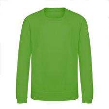 Just Hoods Környakas gyerek pulóver bolyhozott belsővel AWJH030J, Lime Green-12/13 gyerek pulóver, kardigán