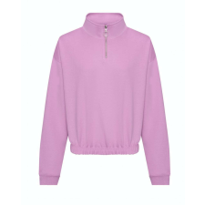 Just Hoods Női 1/4 cipzáras galléros pulóver AWJH037, Lavender-XL női pulóver, kardigán