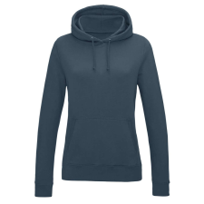 Just Hoods Női kapucnis pulóver bolyhozott belsővel AWJH001F, Airforce Blue-L női pulóver, kardigán