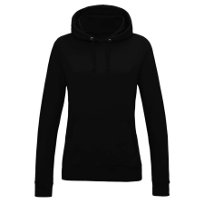 Just Hoods Női kapucnis pulóver bolyhozott belsővel AWJH001F, Deep Black-XS női pulóver, kardigán