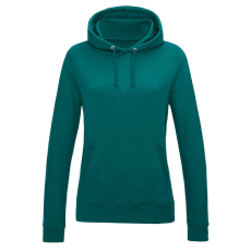 Just Hoods Női kapucnis pulóver bolyhozott belsővel AWJH001F, Jade-XS