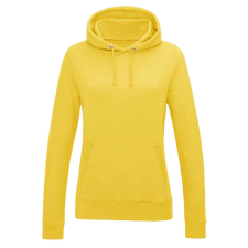 Just Hoods Női kapucnis pulóver bolyhozott belsővel AWJH001F, Sun Yellow-M női pulóver, kardigán