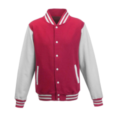 Just Hoods patentos vastag férfi pulóver AWJH043, Hot Pink/White-2XL