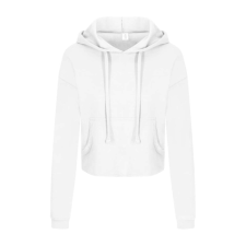 Just Hoods rövid derkú Női kapucnis pulóver AWJH016, Arctic White-L női pulóver, kardigán