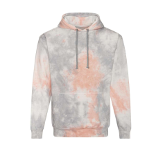 Just Hoods Uniszex batikolt kapucnis pulóver AWJH022, Grey Pink Marble-XS férfi pulóver, kardigán