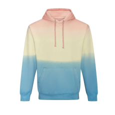 Just Hoods Uniszex batikolt kapucnis pulóver AWJH022, Pastel Sunset Dip-XL