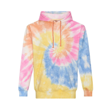 Just Hoods Uniszex batikolt kapucnis pulóver AWJH022, Tie-Dye Swirl-2XL férfi pulóver, kardigán