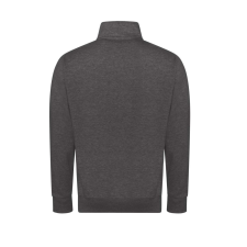 Just Hoods Uniszex cipzáros pulóver oldalsó zsebekkel AWJH147, Charcoal-XL férfi pulóver, kardigán