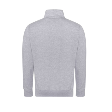 Just Hoods Uniszex cipzáros pulóver oldalsó zsebekkel AWJH147, Heather Grey-XL férfi pulóver, kardigán
