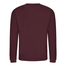 Just Hoods Uniszex hagyományos szabású kereknyakú pulóver AWJH030, Burgundy-3XL