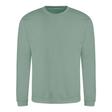 Just Hoods Uniszex hagyományos szabású kereknyakú pulóver AWJH030, Dusty Green-2XL férfi pulóver, kardigán