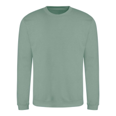 Just Hoods Uniszex hagyományos szabású kereknyakú pulóver AWJH030, Dusty Green-XL