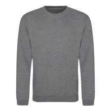 Just Hoods Uniszex hagyományos szabású kereknyakú pulóver AWJH030, Graphite Heather-2XL férfi pulóver, kardigán
