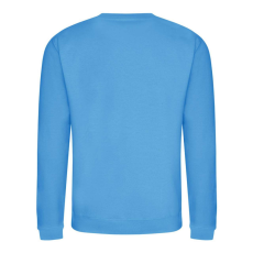 Just Hoods Uniszex hagyományos szabású kereknyakú pulóver AWJH030, Hawaiian Blue-M
