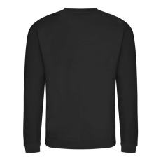 Just Hoods Uniszex hagyományos szabású kereknyakú pulóver AWJH030, Jet Black-XS