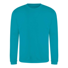 Just Hoods Uniszex hagyományos szabású kereknyakú pulóver AWJH030, Lagoon Blue-XS