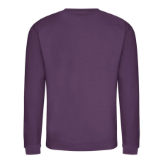 Just Hoods Uniszex hagyományos szabású kereknyakú pulóver AWJH030, Plum-S