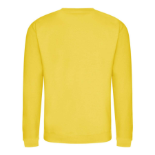 Just Hoods Uniszex hagyományos szabású kereknyakú pulóver AWJH030, Sun Yellow-2XL férfi pulóver, kardigán