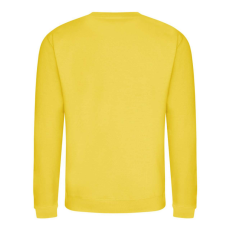 Just Hoods Uniszex hagyományos szabású kereknyakú pulóver AWJH030, Sun Yellow-M