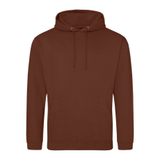 Just Hoods Uniszex kapucnis pulóver Just Hoods AWJH001 College Hoodie -L, Red Rust