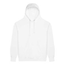 Just Hoods Uniszex kenguruzsebes kapucnis vastag pulóver AWJH101, Arctic White-2XL