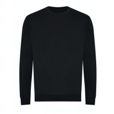 Just Hoods Uniszex kereknyakú organikus pulóver AWJH230, Deep Black-2XL