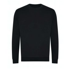 Just Hoods Uniszex kereknyakú organikus pulóver AWJH230, Deep Black-XL férfi pulóver, kardigán