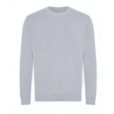 Just Hoods Uniszex kereknyakú organikus pulóver AWJH230, Heather Grey-L férfi pulóver, kardigán