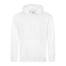 Just Hoods Uniszex laza szabású kapucnis pulóver AWJH001, Arctic White-M