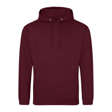 Just Hoods Uniszex laza szabású kapucnis pulóver AWJH001, Burgundy-2XL