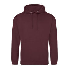 Just Hoods Uniszex laza szabású kapucnis pulóver AWJH001, Burgundy Smoke-XS férfi pulóver, kardigán
