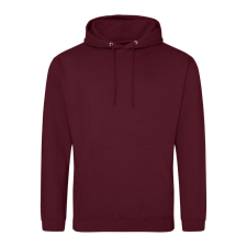 Just Hoods Uniszex laza szabású kapucnis pulóver AWJH001, Burgundy-XS férfi pulóver, kardigán