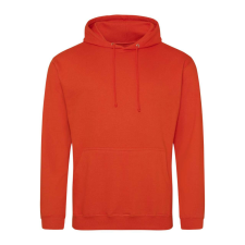 Just Hoods Uniszex laza szabású kapucnis pulóver AWJH001, Burnt Orange-M férfi pulóver, kardigán