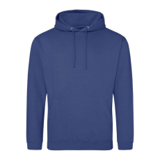 Just Hoods Uniszex laza szabású kapucnis pulóver AWJH001, Denim Blue-XL