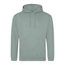 Just Hoods Uniszex laza szabású kapucnis pulóver AWJH001, Dusty Green-L férfi pulóver, kardigán