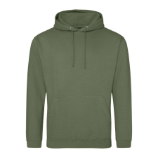 Just Hoods Uniszex laza szabású kapucnis pulóver AWJH001, Earthy Green-3XL férfi pulóver, kardigán