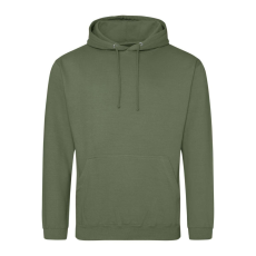 Just Hoods Uniszex laza szabású kapucnis pulóver AWJH001, Earthy Green-S