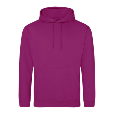Just Hoods Uniszex laza szabású kapucnis pulóver AWJH001, Festival Fuchsia-2XL