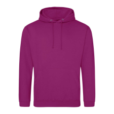 Just Hoods Uniszex laza szabású kapucnis pulóver AWJH001, Festival Fuchsia-3XL férfi pulóver, kardigán