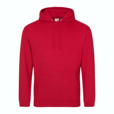 Just Hoods Uniszex laza szabású kapucnis pulóver AWJH001, Fire Red-5XL férfi pulóver, kardigán