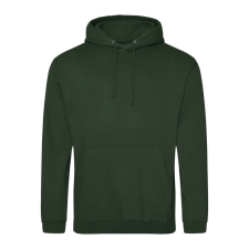 Just Hoods Uniszex laza szabású kapucnis pulóver AWJH001, Forest Green-L férfi pulóver, kardigán