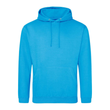 Just Hoods Uniszex laza szabású kapucnis pulóver AWJH001, Hawaiian Blue-XS férfi pulóver, kardigán