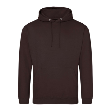 Just Hoods Uniszex laza szabású kapucnis pulóver AWJH001, Hot Chocolate-L
