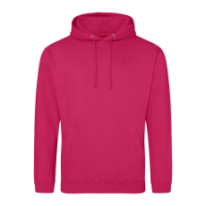 Just Hoods Uniszex laza szabású kapucnis pulóver AWJH001, Hot Pink-2XL