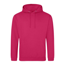 Just Hoods Uniszex laza szabású kapucnis pulóver AWJH001, Hot Pink-XS férfi pulóver, kardigán