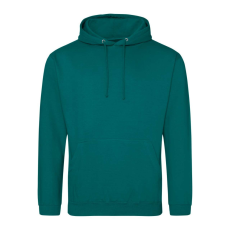 Just Hoods Uniszex laza szabású kapucnis pulóver AWJH001, Jade-M