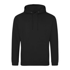Just Hoods Uniszex laza szabású kapucnis pulóver AWJH001, Jet Black-4XL