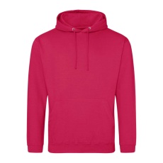 Just Hoods Uniszex laza szabású kapucnis pulóver AWJH001, Lipstick Pink-XS